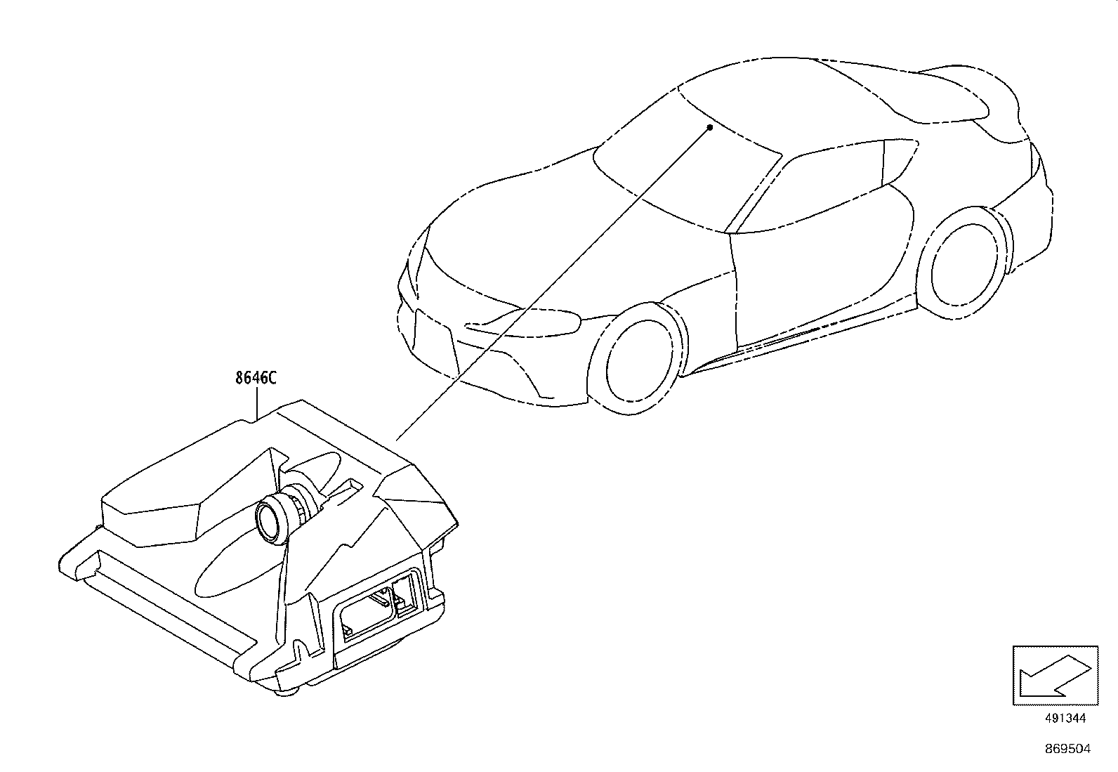 8646C-WAA18 CAMERA, FORWARD RECOGNITION product image