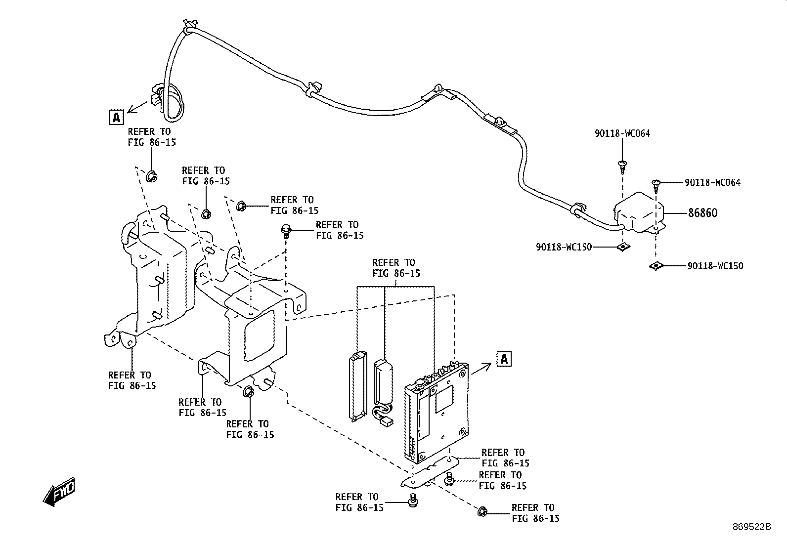 86211-WC014 BRACKET, RADIO RECEIVER, NO.1 product image