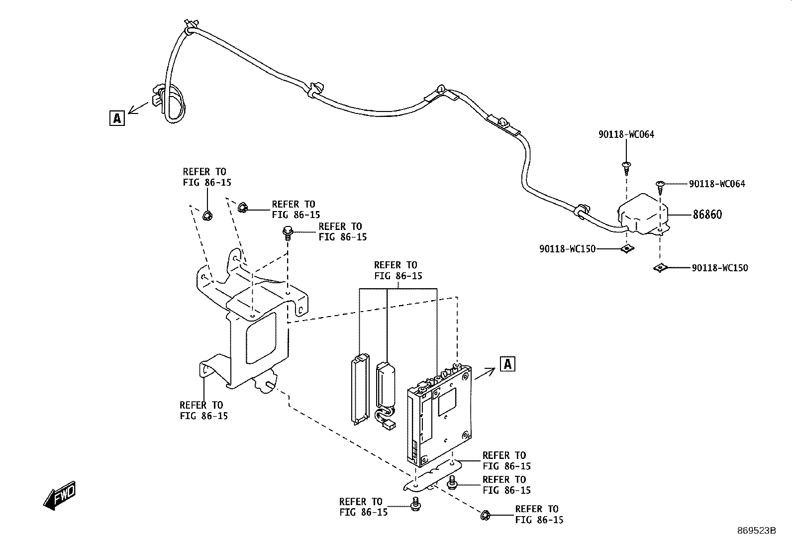 86211-WC014 BRACKET, RADIO RECEIVER, NO.1 product image
