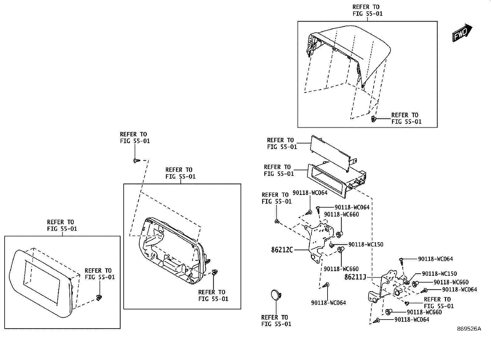 86211-WC014 BRACKET, RADIO RECEIVER, NO.1 product image