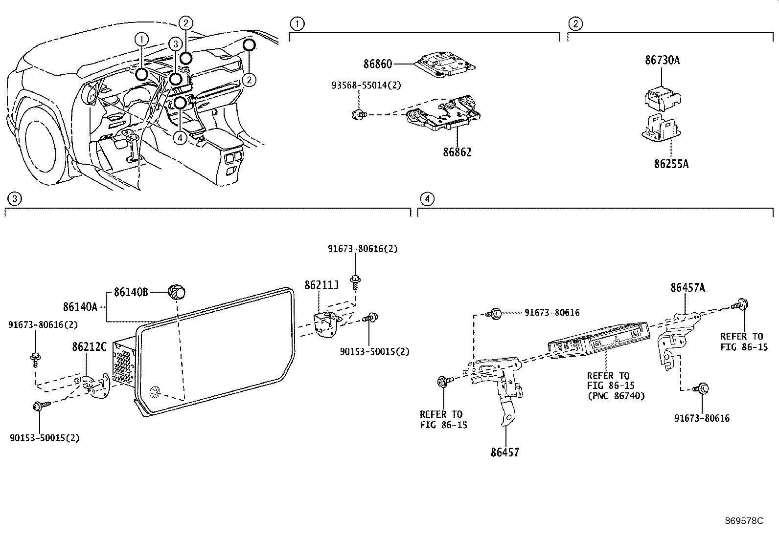 86140-42830 RECEIVER ASSY, RADIO & DISPLAY product image