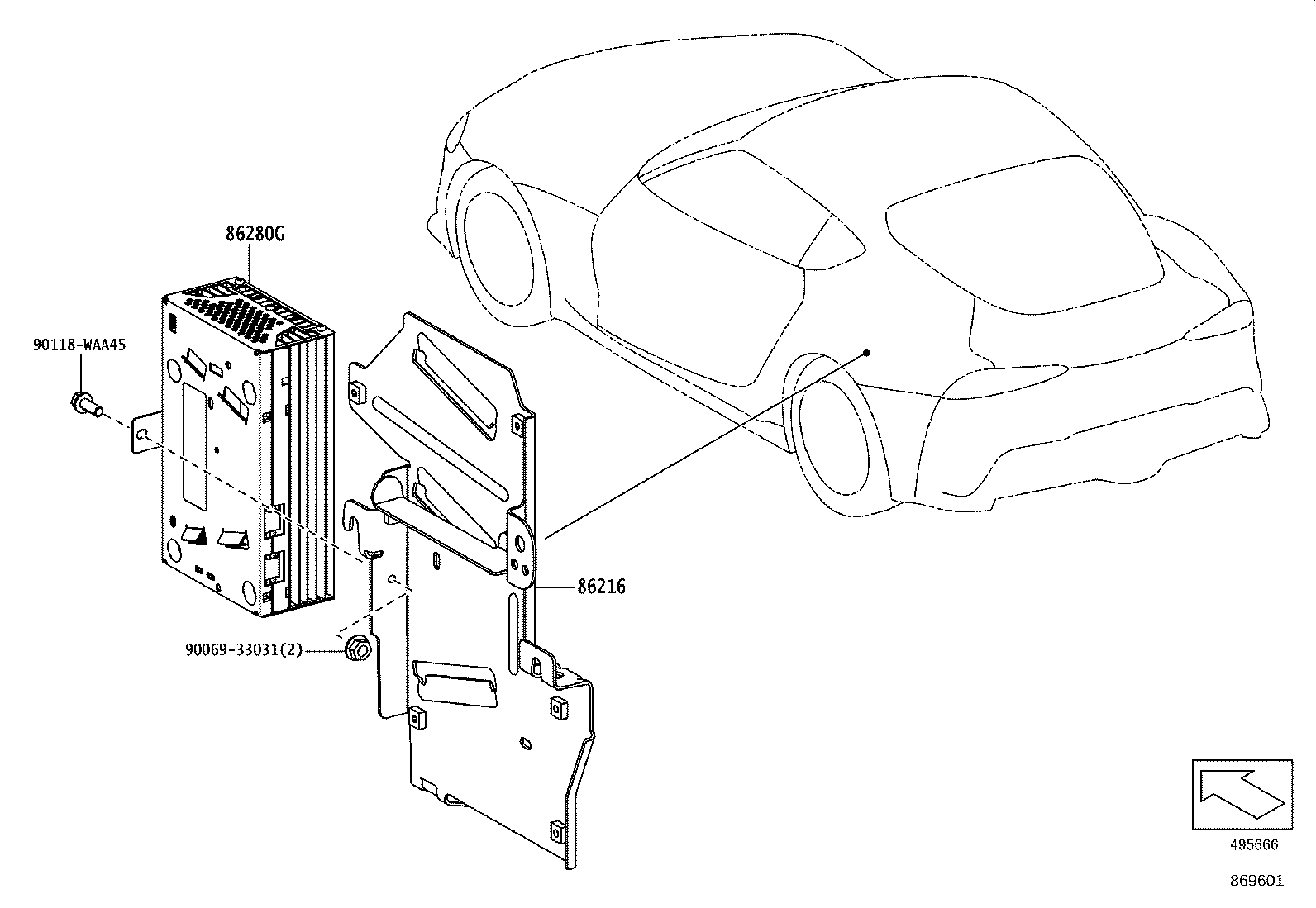 86105-WAA91 RECEIVER ASSY, RADIO product image