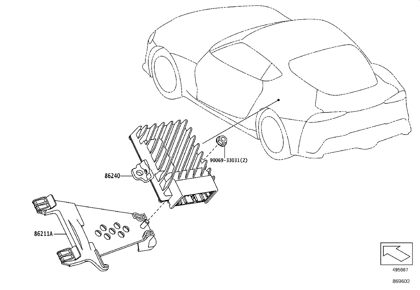 86105-WAA91 RECEIVER ASSY, RADIO product image