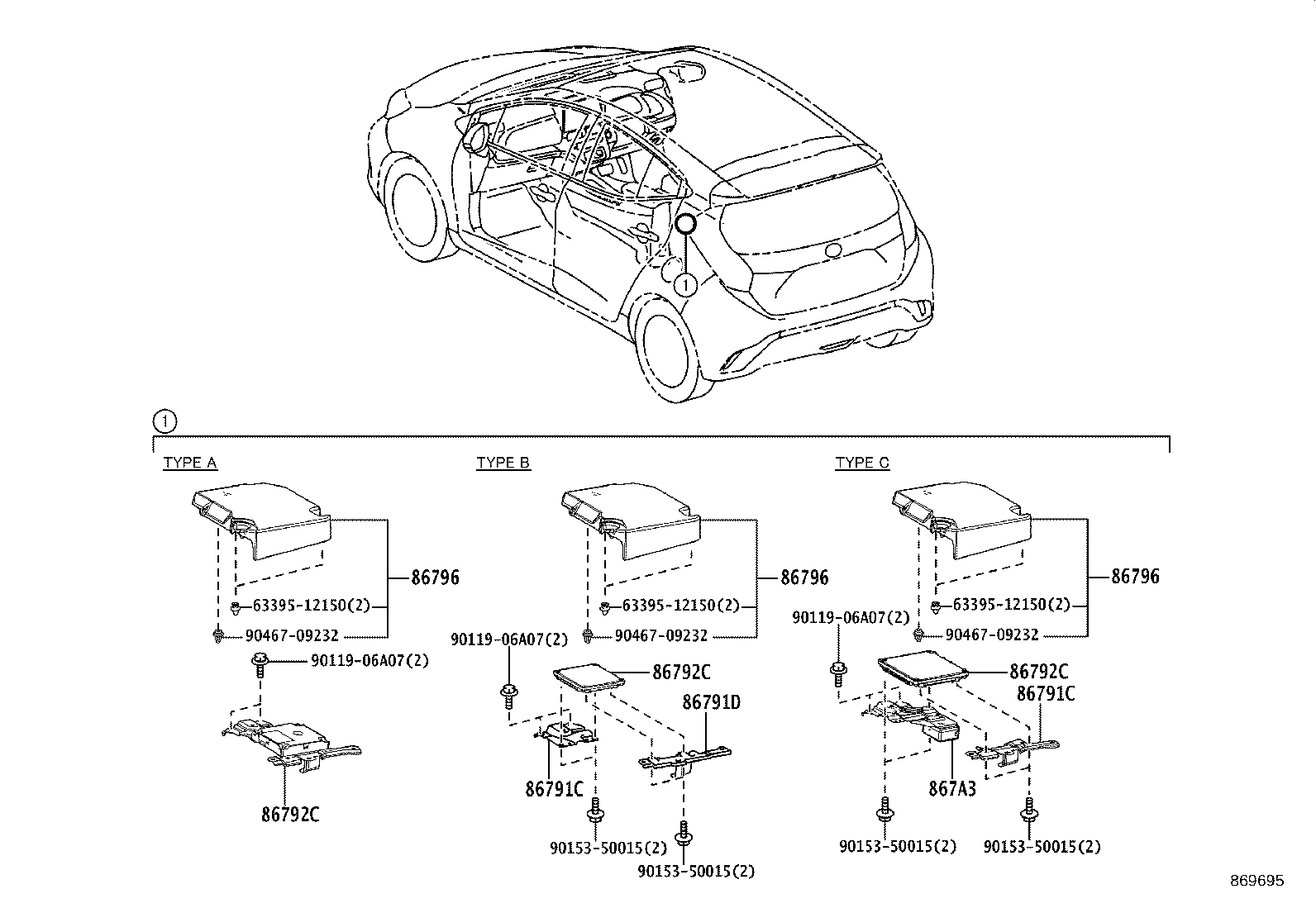 86792-52162 COMPUTER, PARKING ASSIST product image