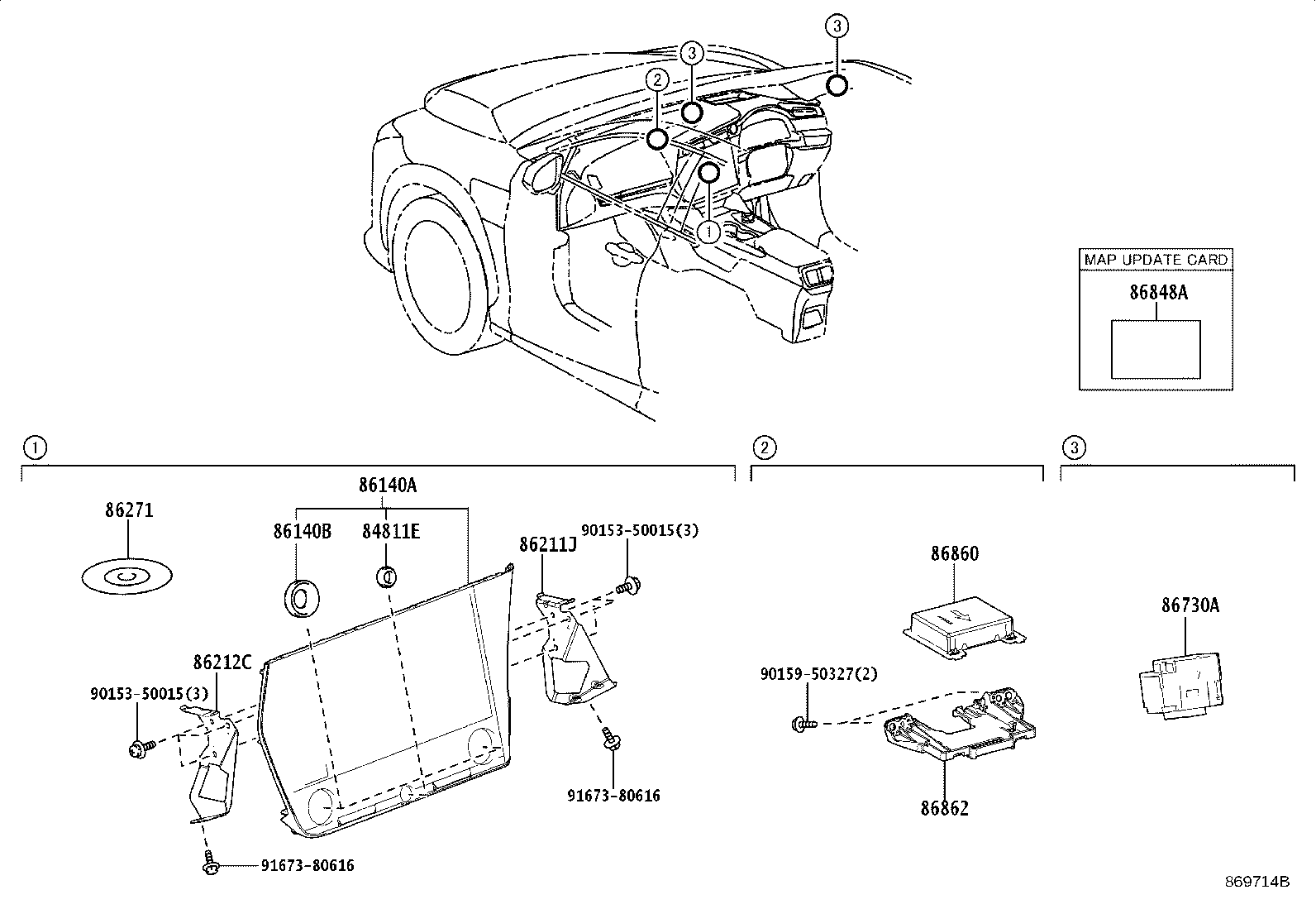 86211-46070 BRACKET, RADIO RECEIVER, NO.1 product image