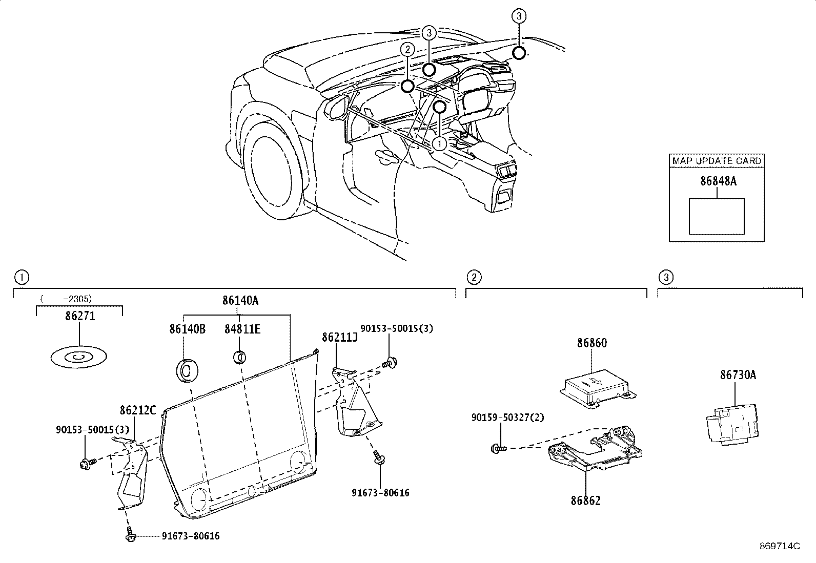 86211-46070 BRACKET, RADIO RECEIVER, NO.1 product image