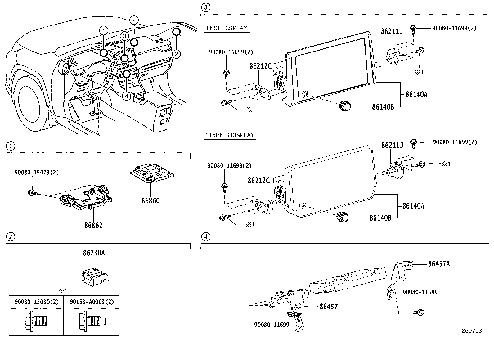 86211-0R090 BRACKET, RADIO RECEIVER, NO.1 product image