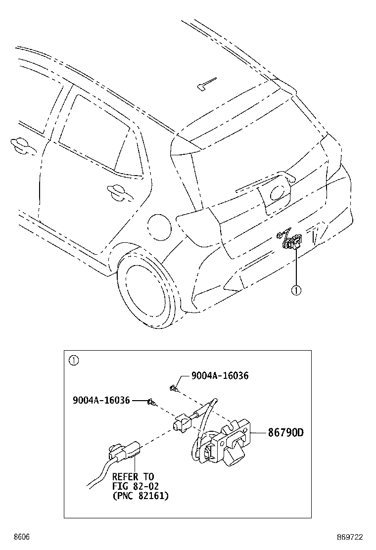 86790-BZ300 CAMERA ASSY, TELEVISION, RR product image