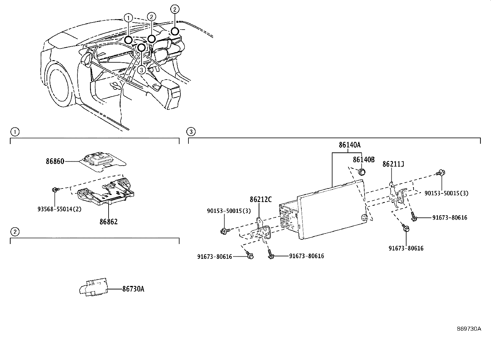 86140-12450 RECEIVER ASSY, RADIO & DISPLAY product image