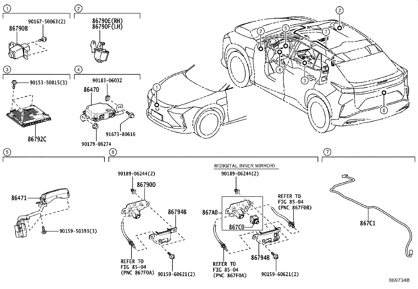 Toyota 867B0-46010 CAMERA ASSY, TELEVISION, RR
