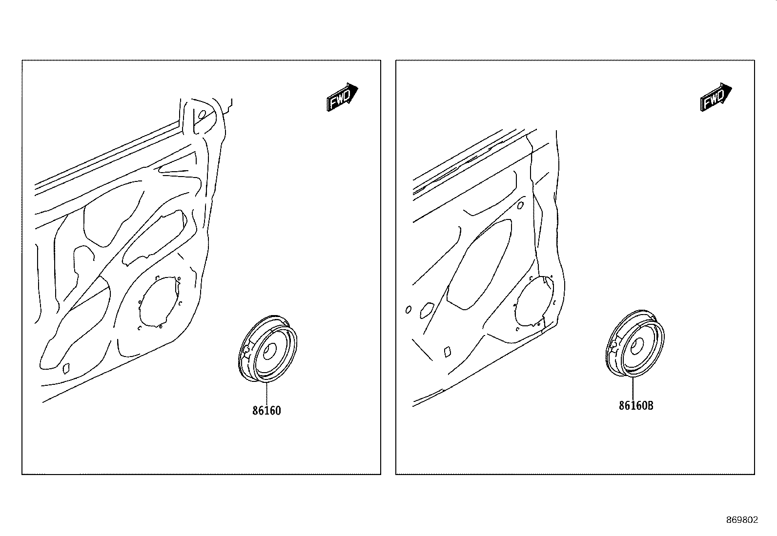 86160-WC007 SPEAKER ASSY, FRONT NO.3 product image