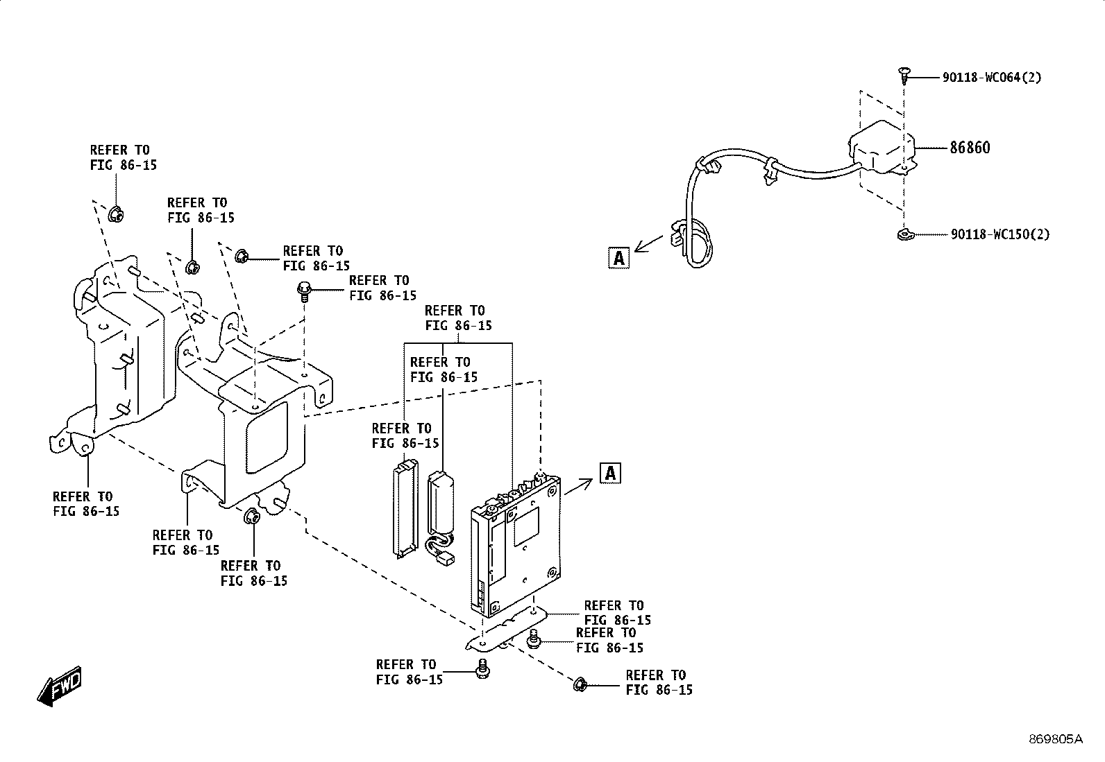 86764-WC003 ANTENNA ASSY, NAVIGATION product image