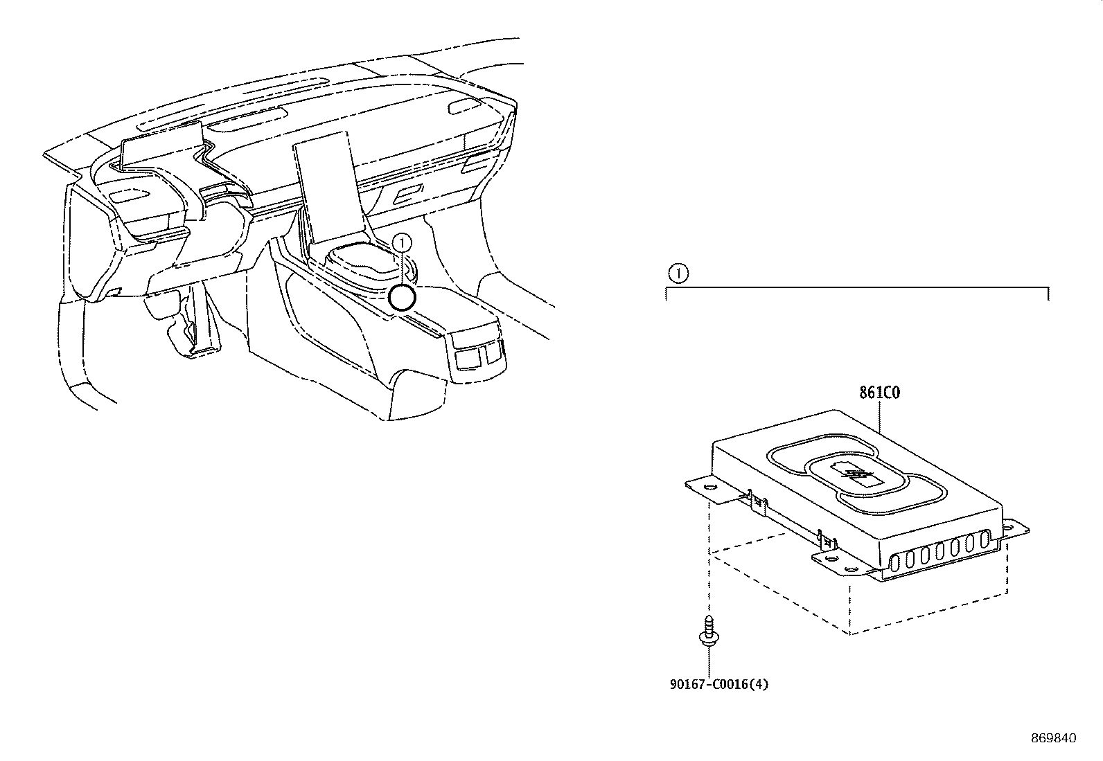 861C0-03010 CRADLE ASSY, MOBILE WIRELESS CHARGER product image