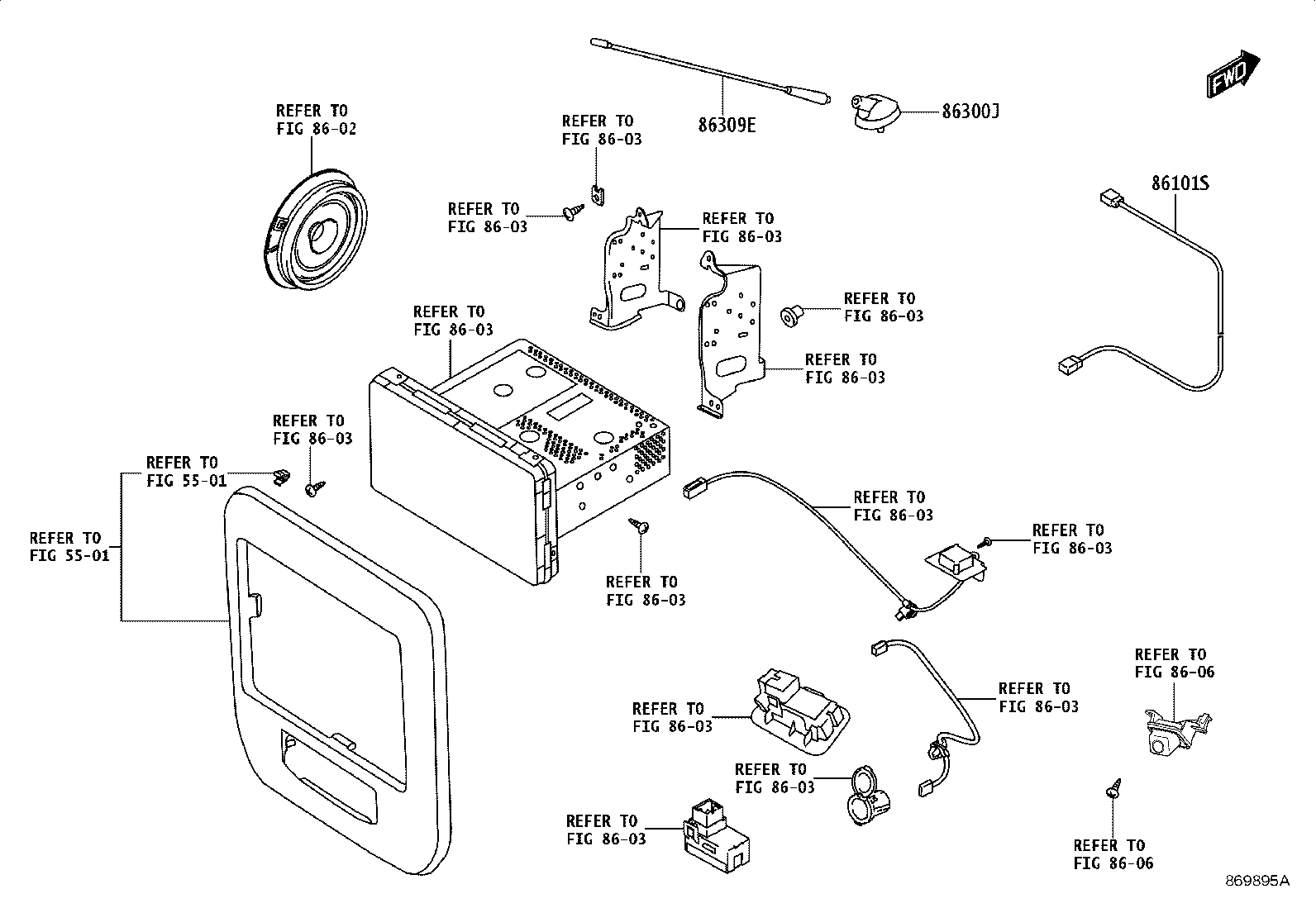 86309-WC006 POLE SUB-ASSY, ROOF ANTENNA product image