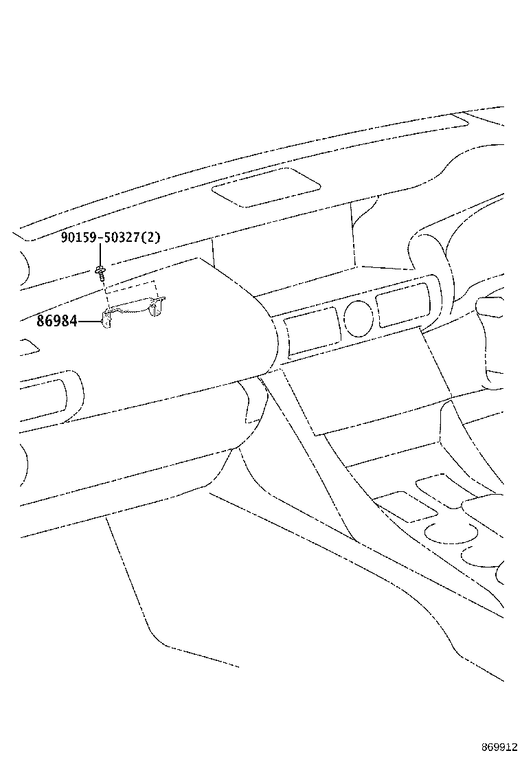 86984-53010 BRACKET, TOLL COLLECTION COMPUTER product image
