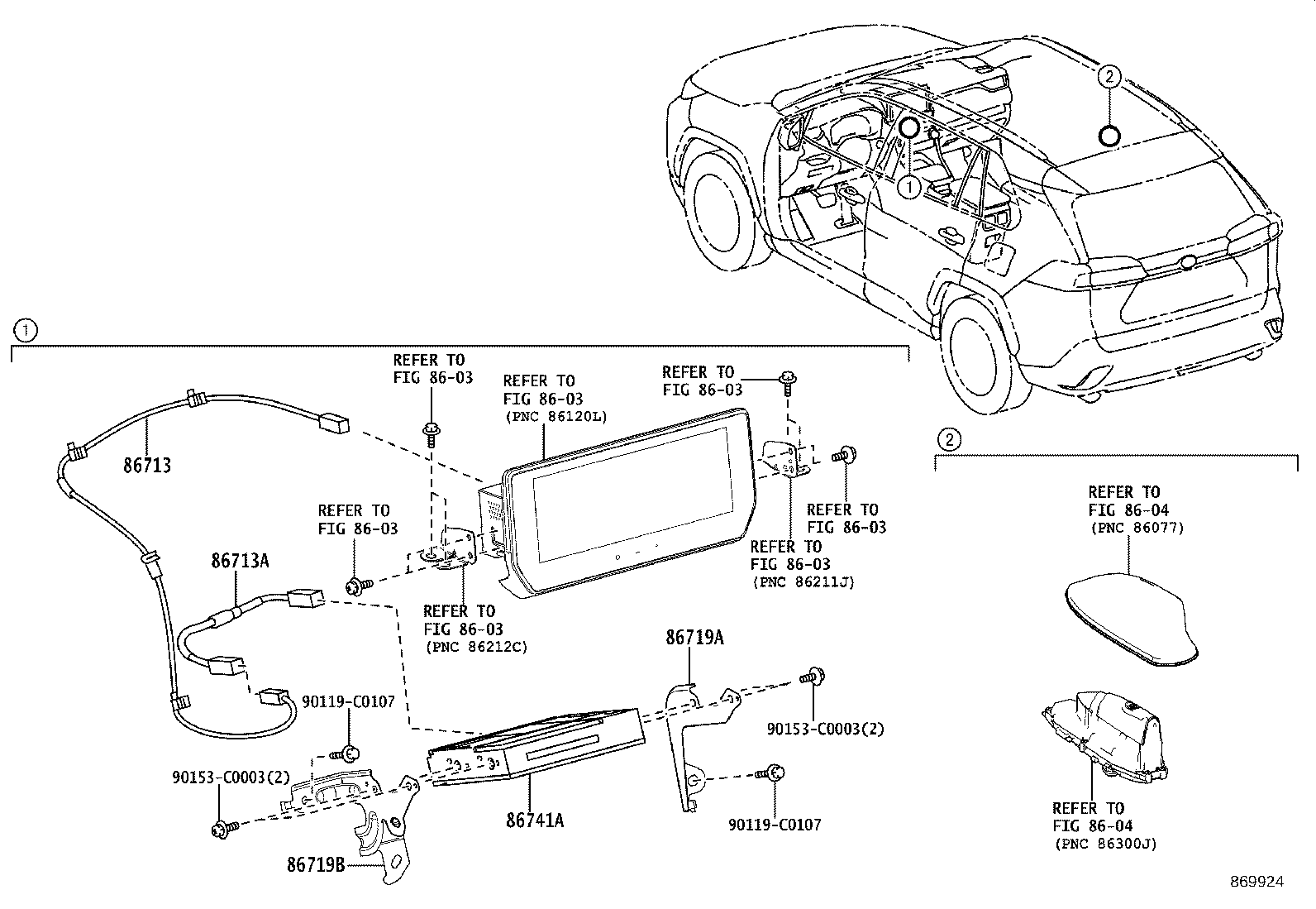 86203-0R210 WIRING SUB-ASSY, RADIO product image