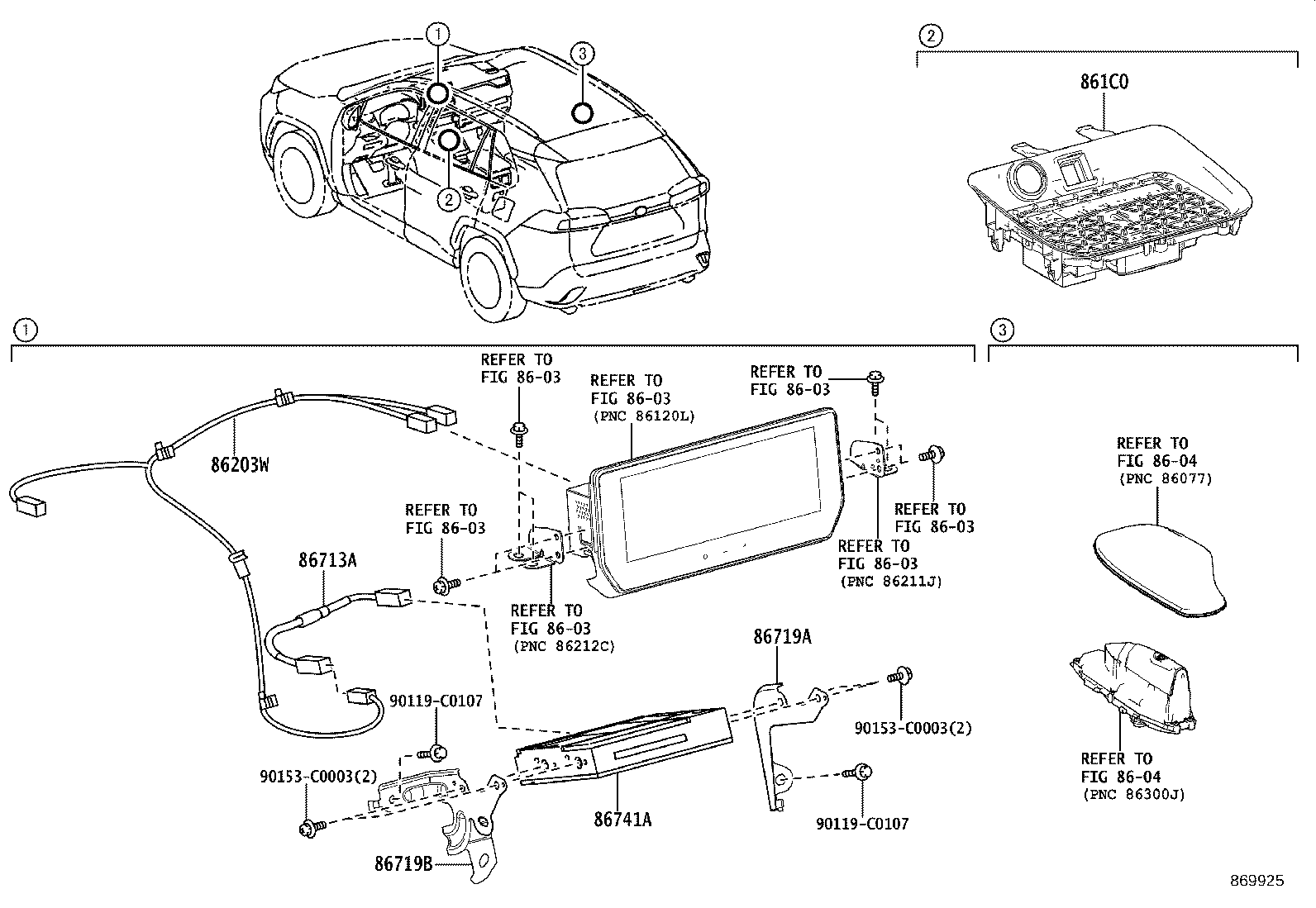 86203-0R210 WIRING SUB-ASSY, RADIO product image