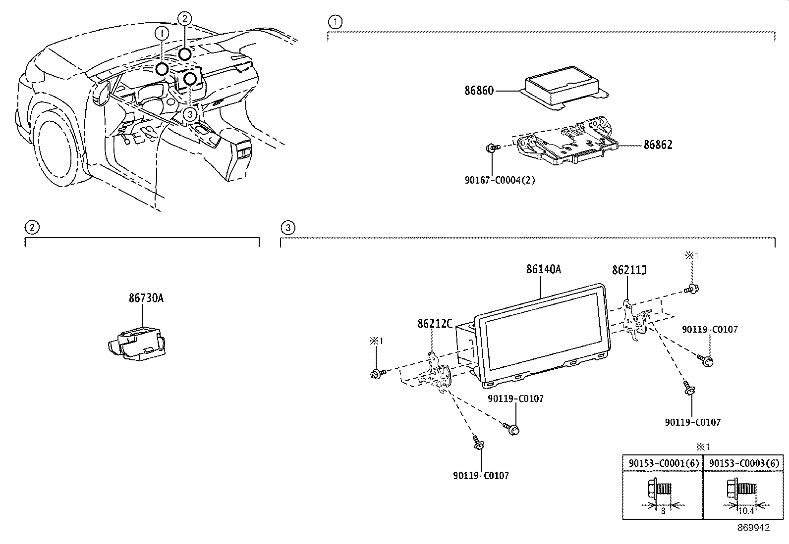 86211-02730 BRACKET, RADIO RECEIVER, NO.1 product image