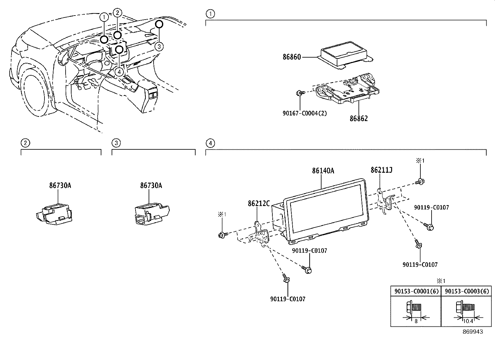 86211-02730 BRACKET, RADIO RECEIVER, NO.1 product image