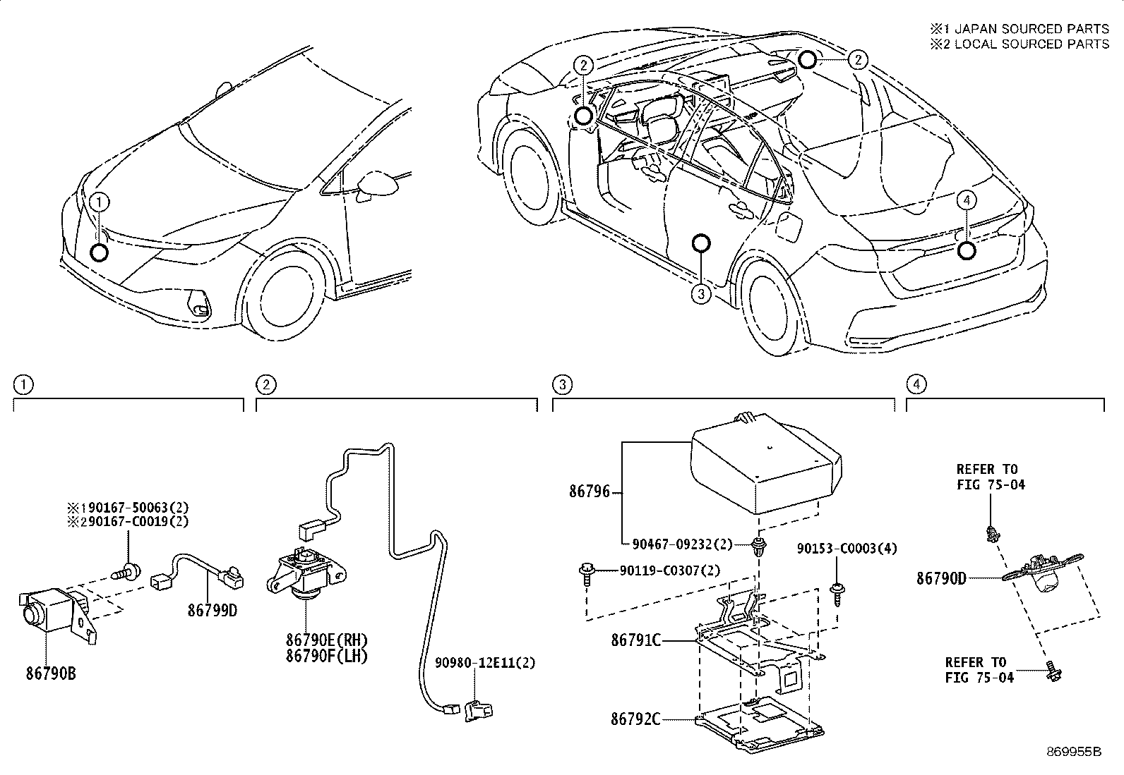 86791-0A020 BRACKET, COMPUTER PARKING ASSIST, NO.1 product image