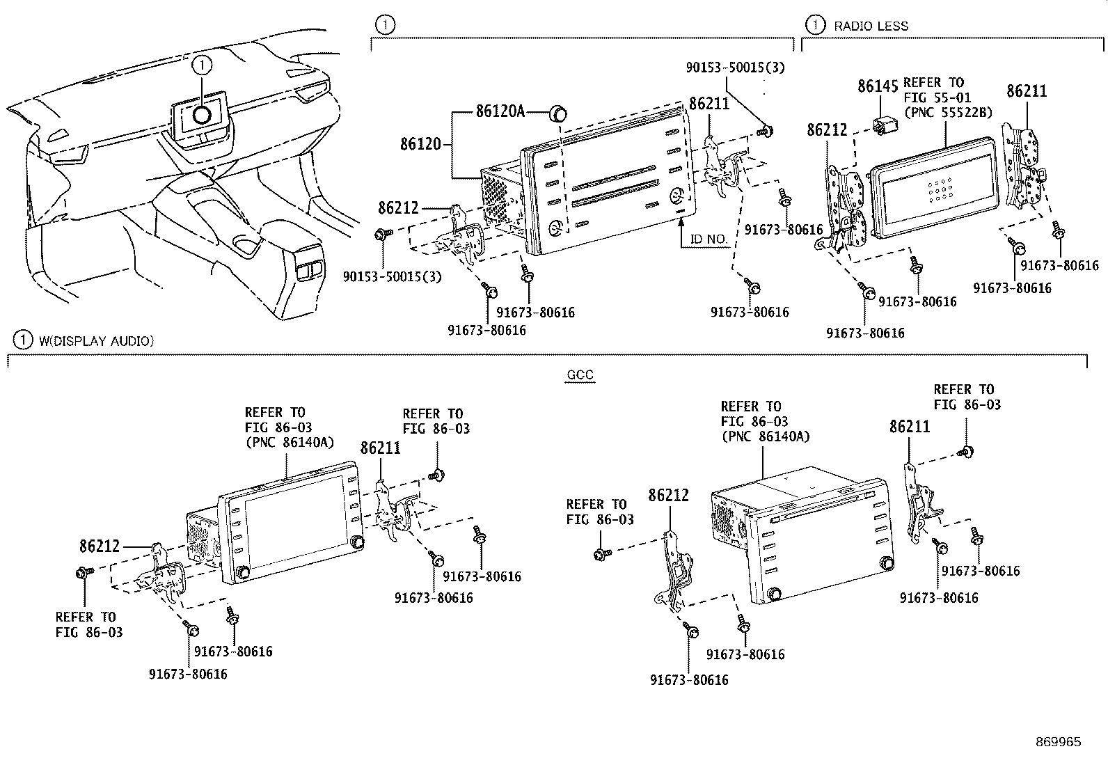 86211-02570 BRACKET, RADIO, NO.1 product image