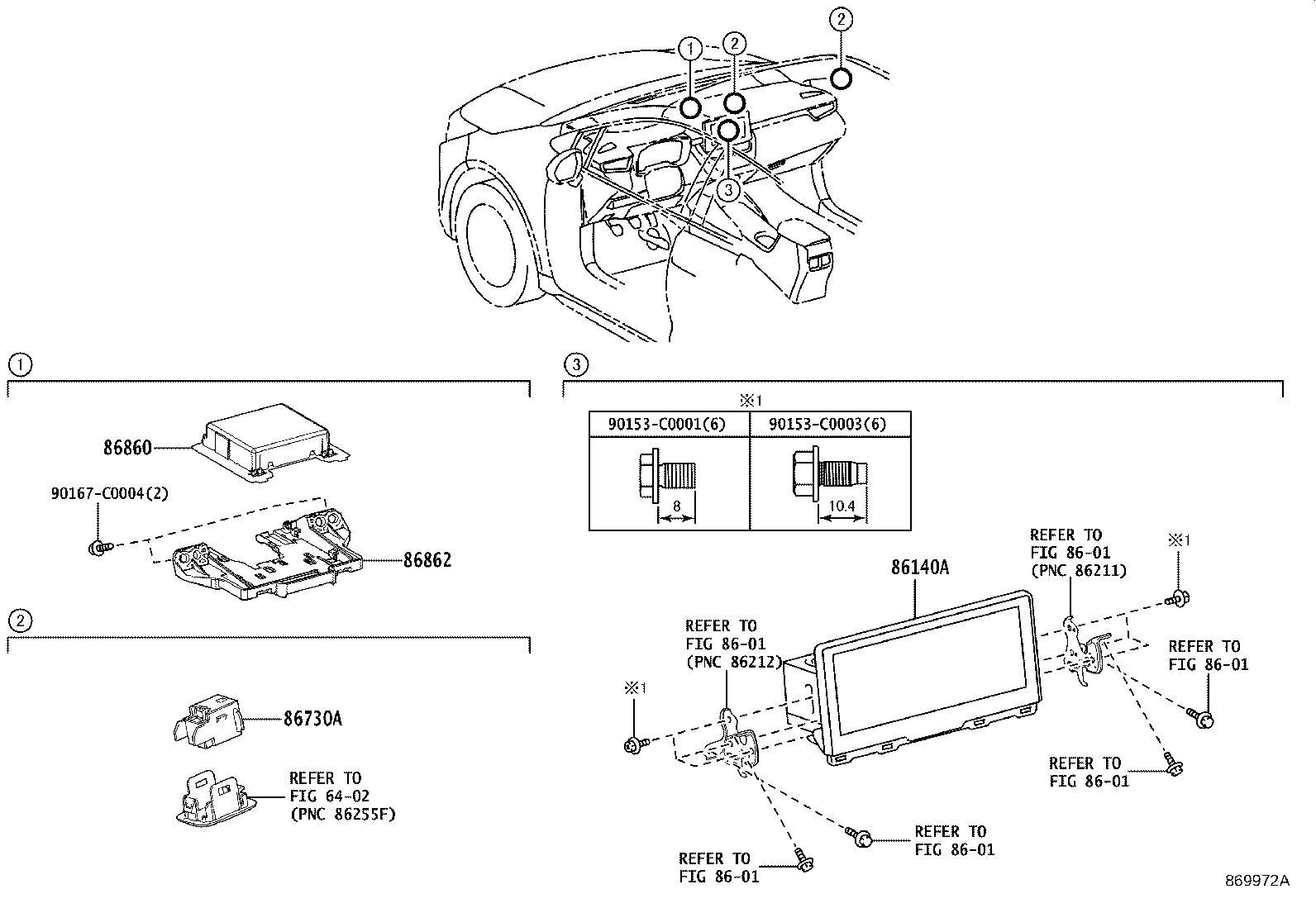 86880-02100 ANTENNA ASSY, NAVIGATION product image