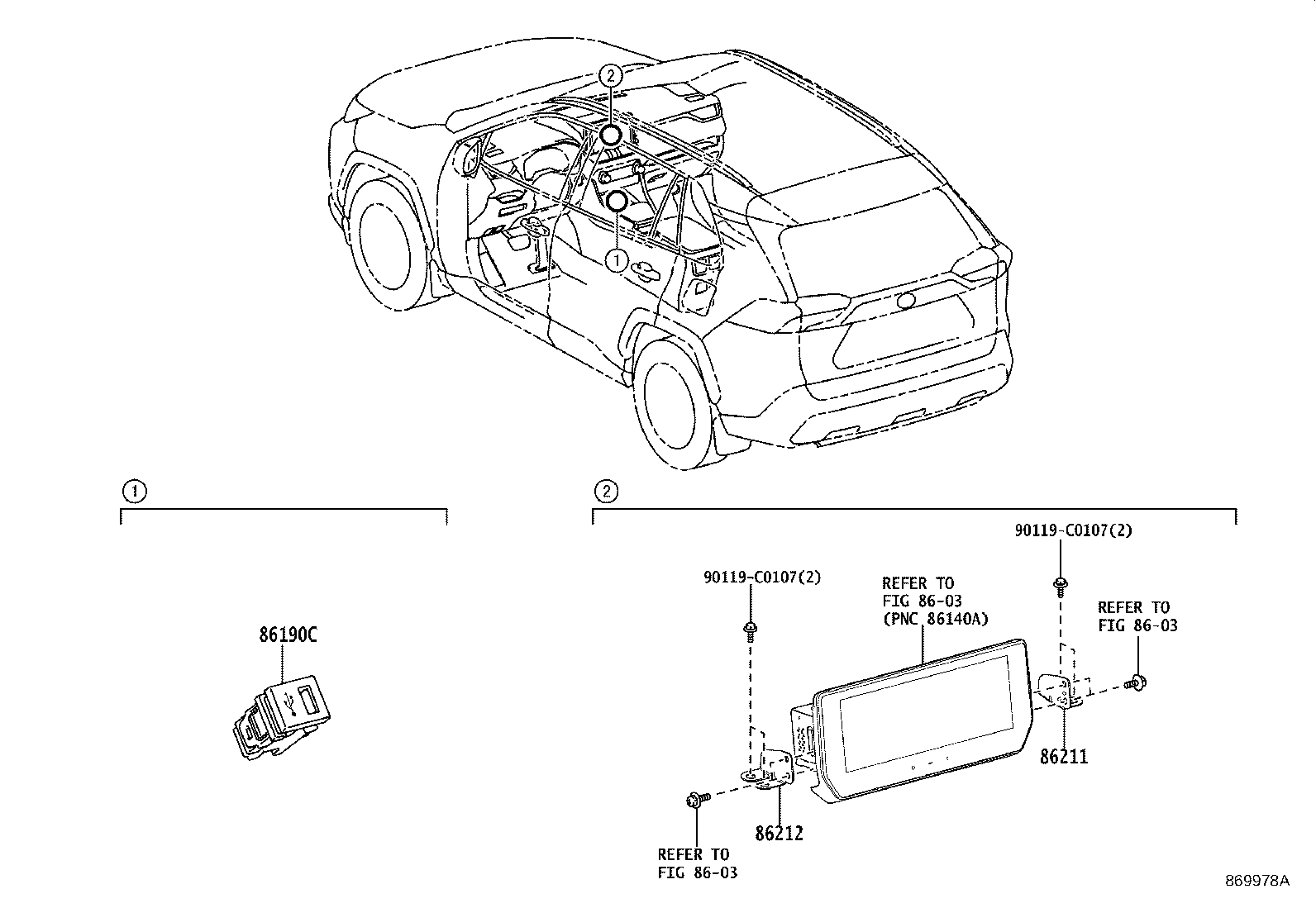 86212-0R160 BRACKET, RADIO, NO.2 product image
