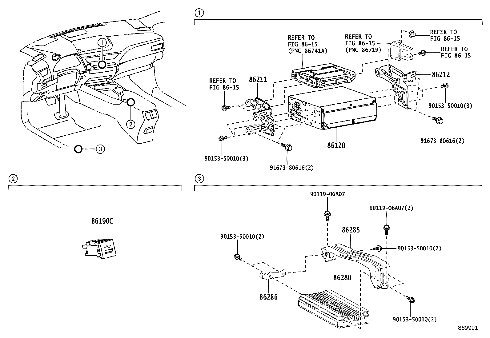86280-76180 AMPLIFIER ASSY, STEREO COMPONENT product image