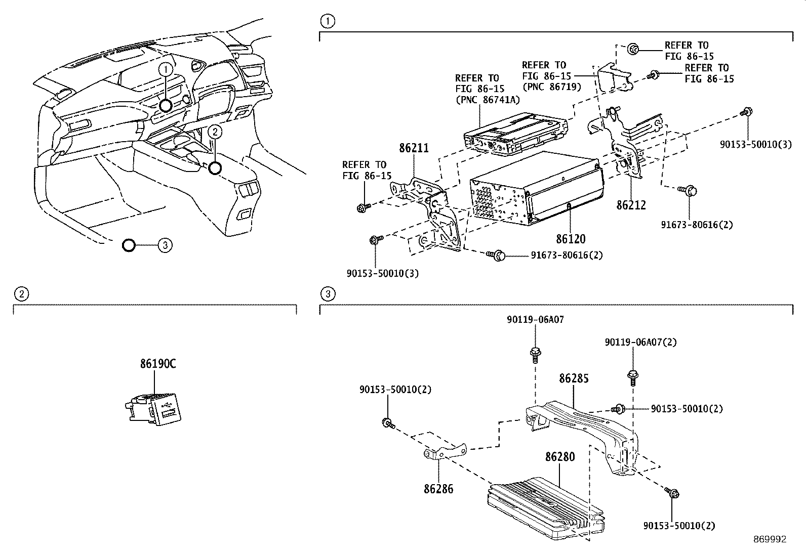 86280-76180 AMPLIFIER ASSY, STEREO COMPONENT product image