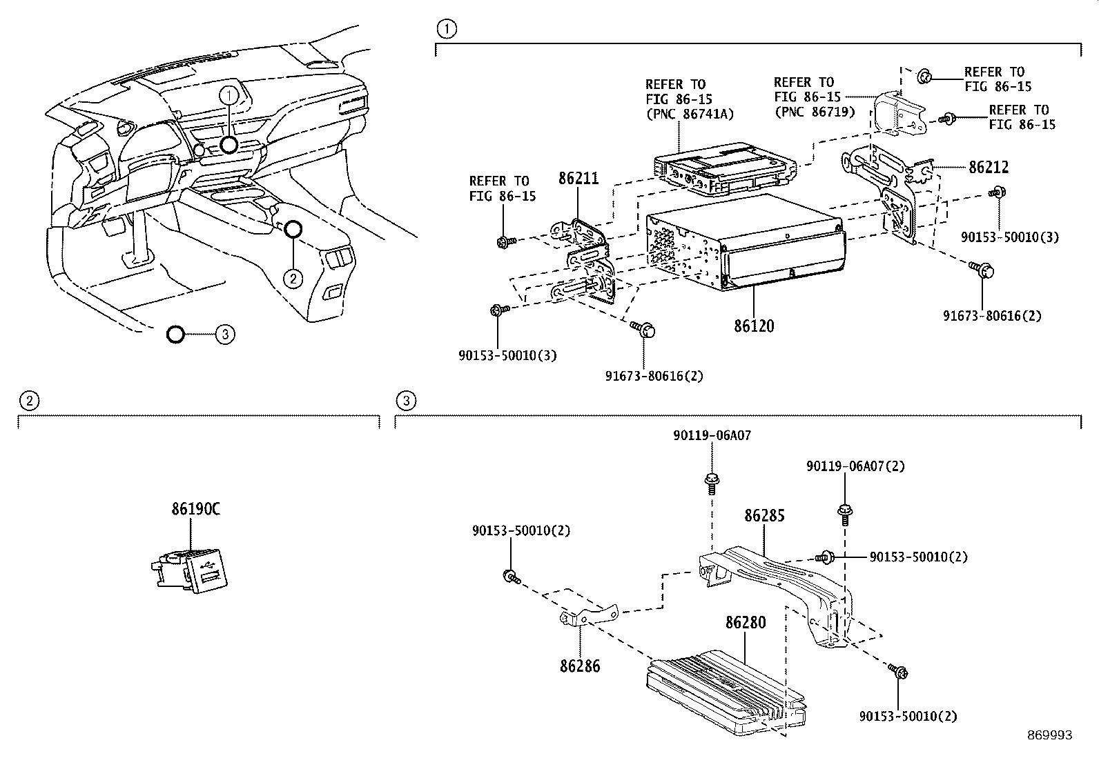 86120-76870 RECEIVER ASSY, RADIO product image