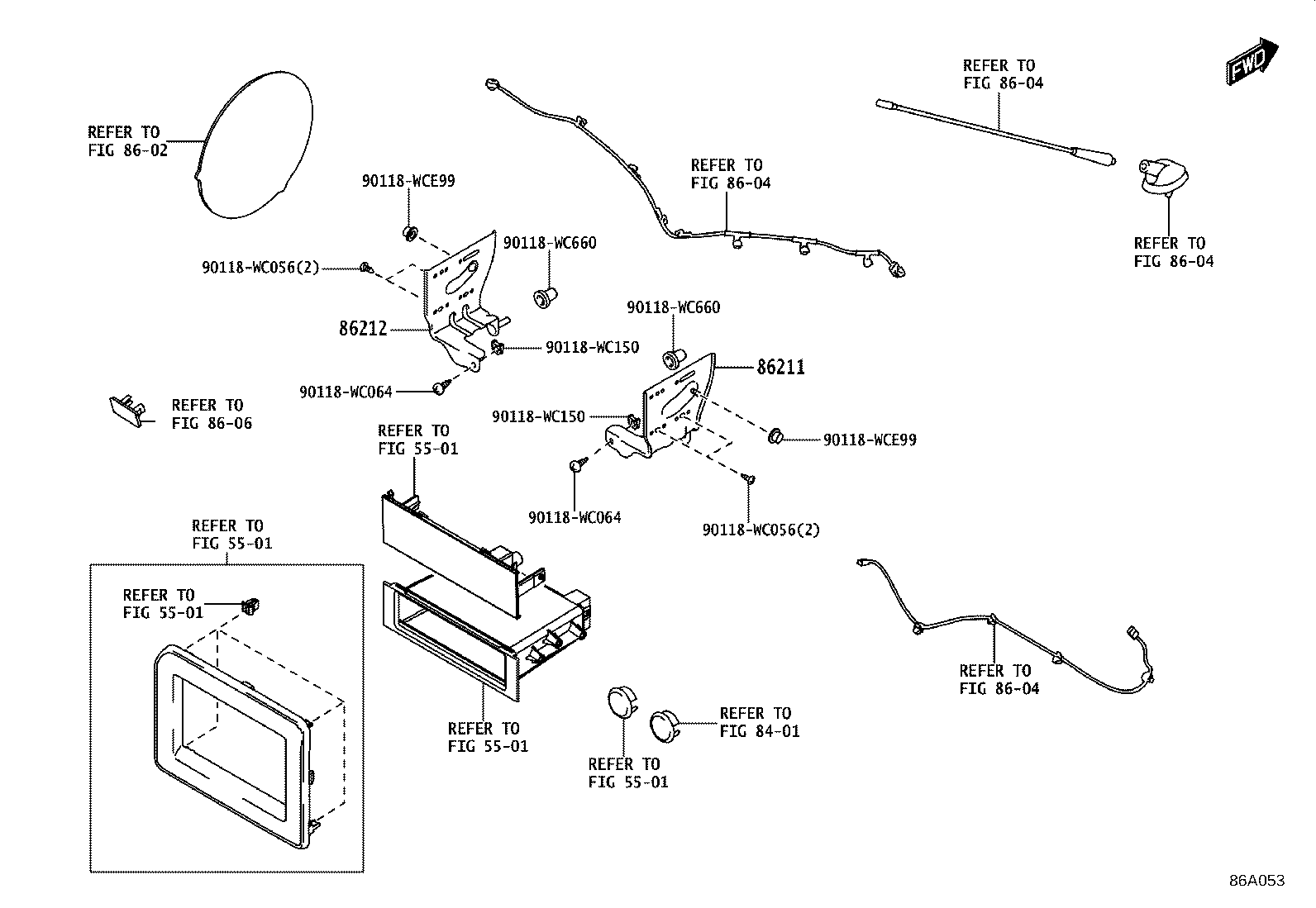 86212-WC006 BRACKET, RADIO, NO.2 product image