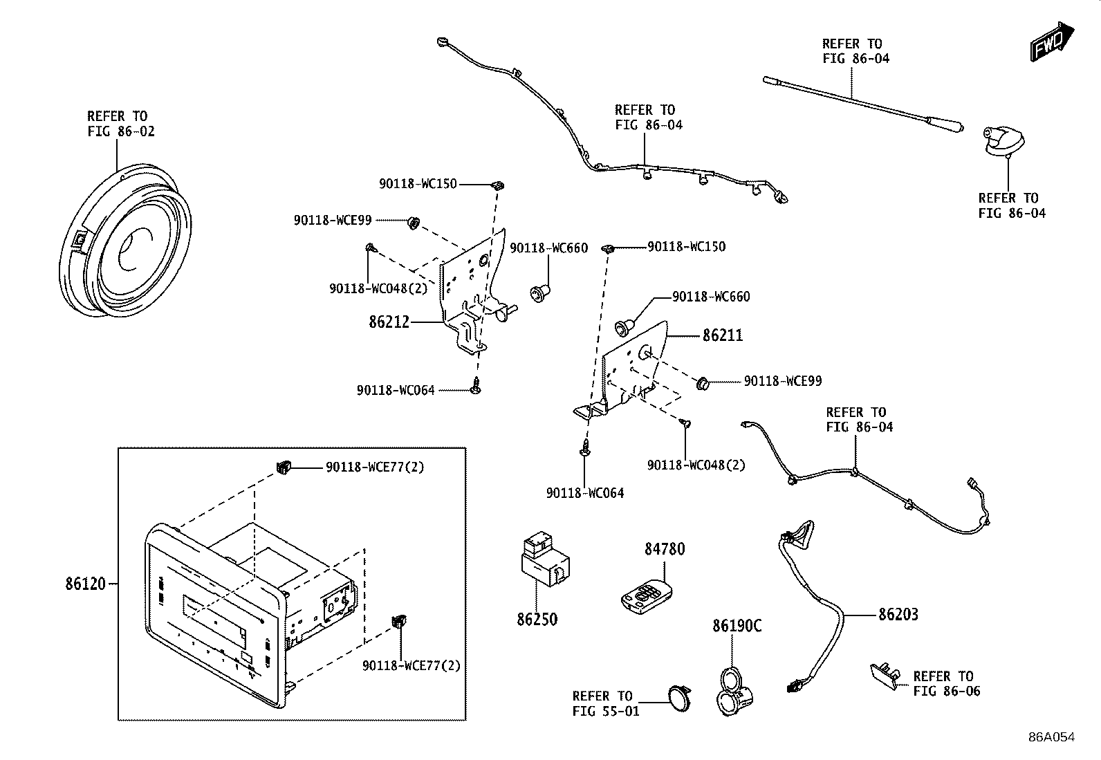 86212-WC006 BRACKET, RADIO, NO.2 product image