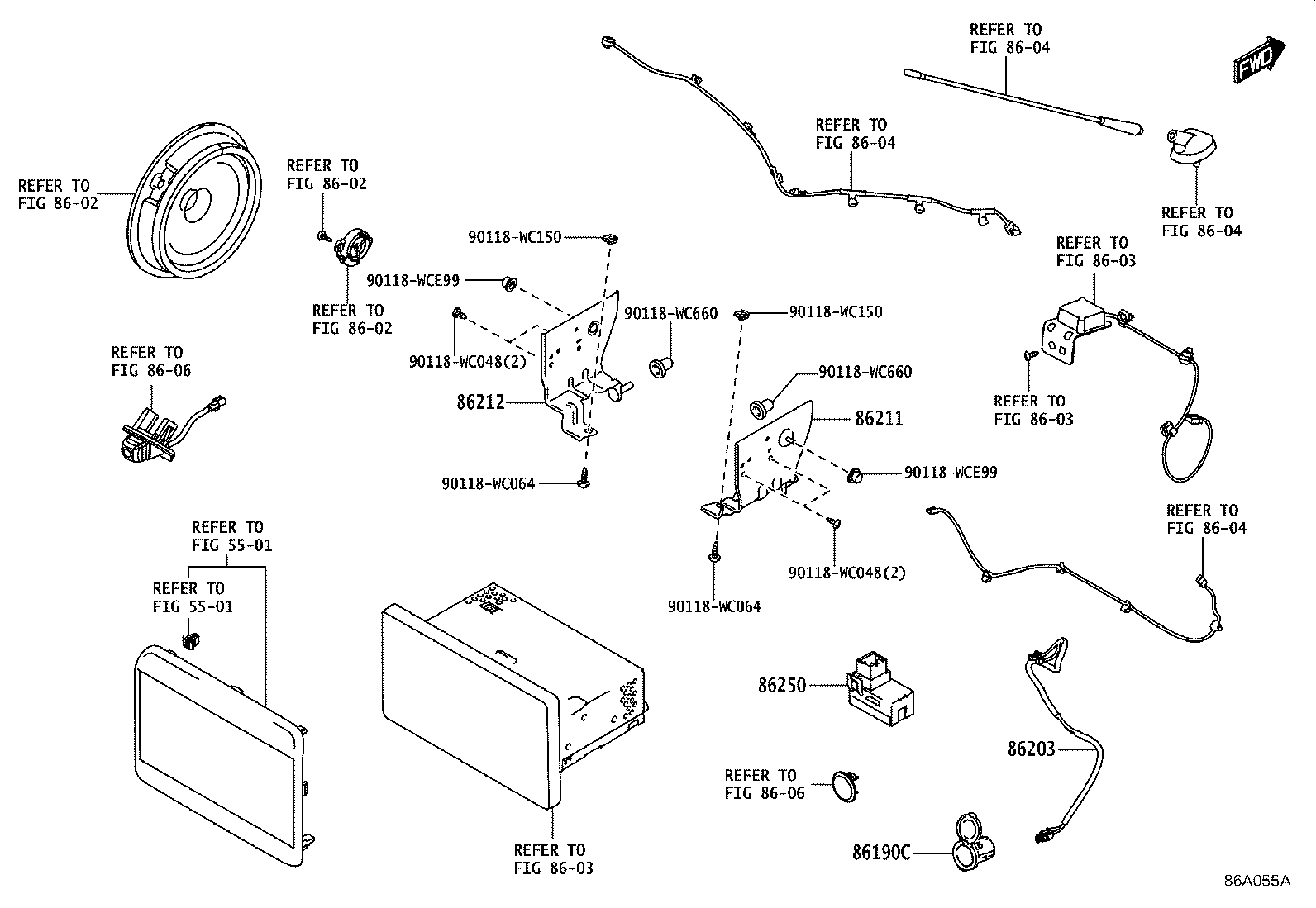 86212-WC006 BRACKET, RADIO, NO.2 product image