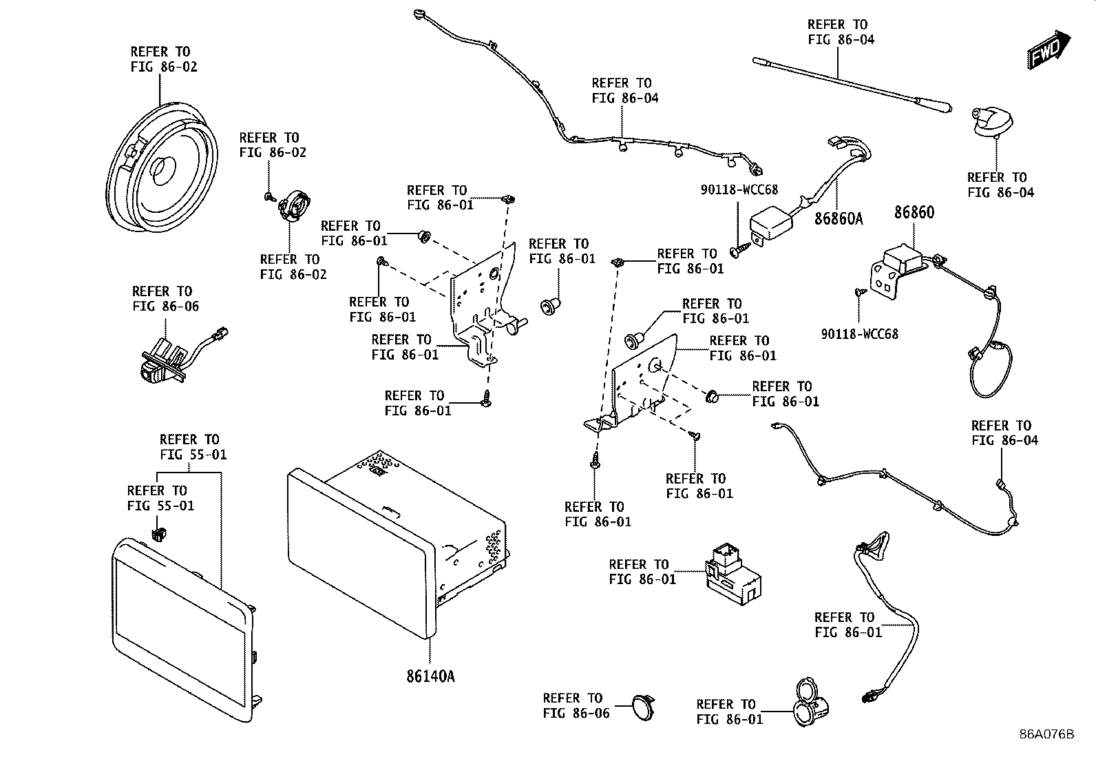 86860-WC006 ANTENNA ASSY, NAVIGATION product image