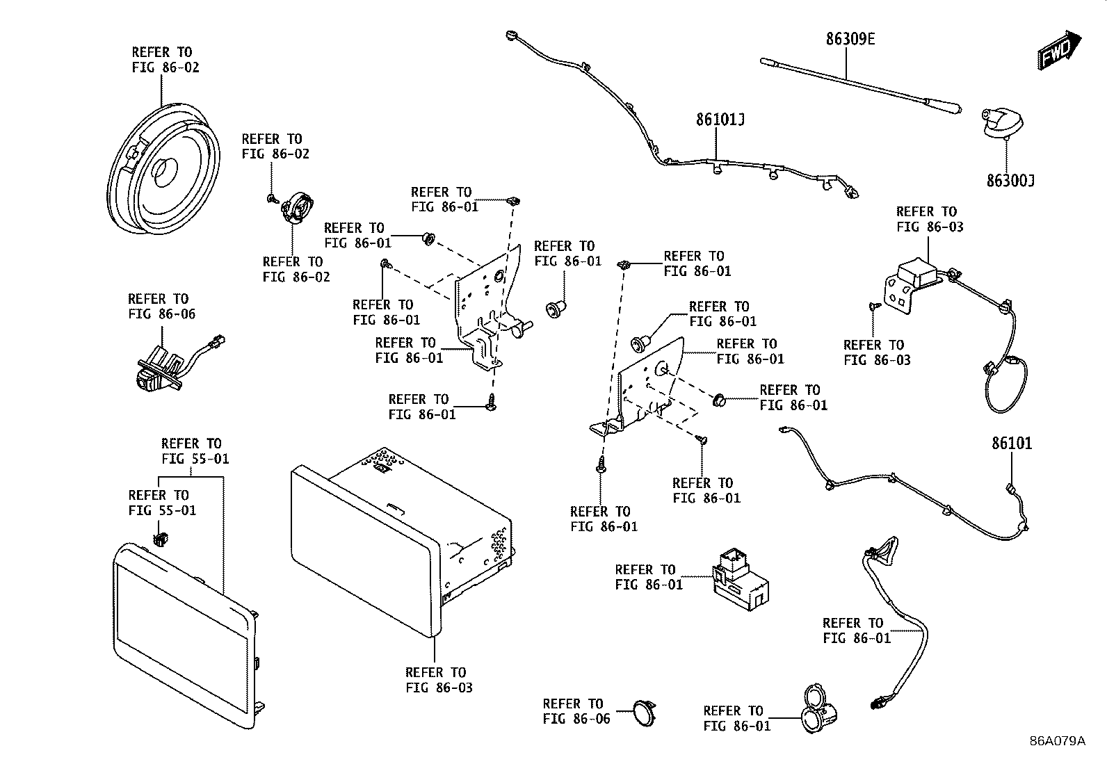 86101-WC038 CORD SUB-ASSY, ANTENNA, NO.2 product image