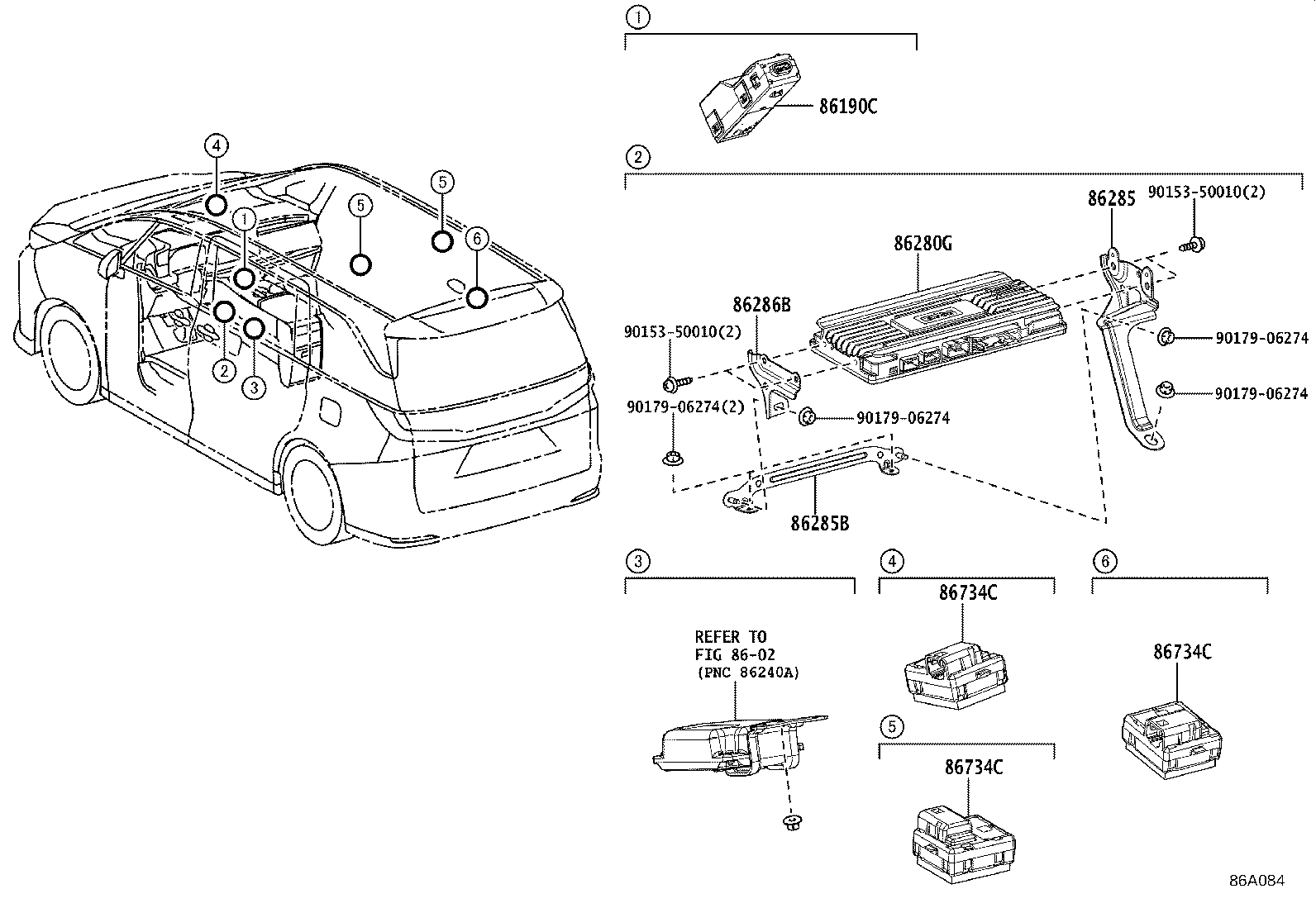 86286-V2020 BRACKET, AMPLIFIER, NO.2 product image
