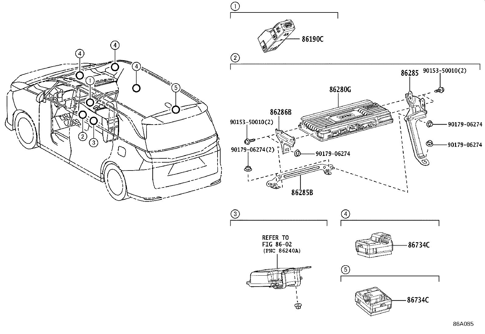 86286-V2020 BRACKET, AMPLIFIER, NO.2 product image
