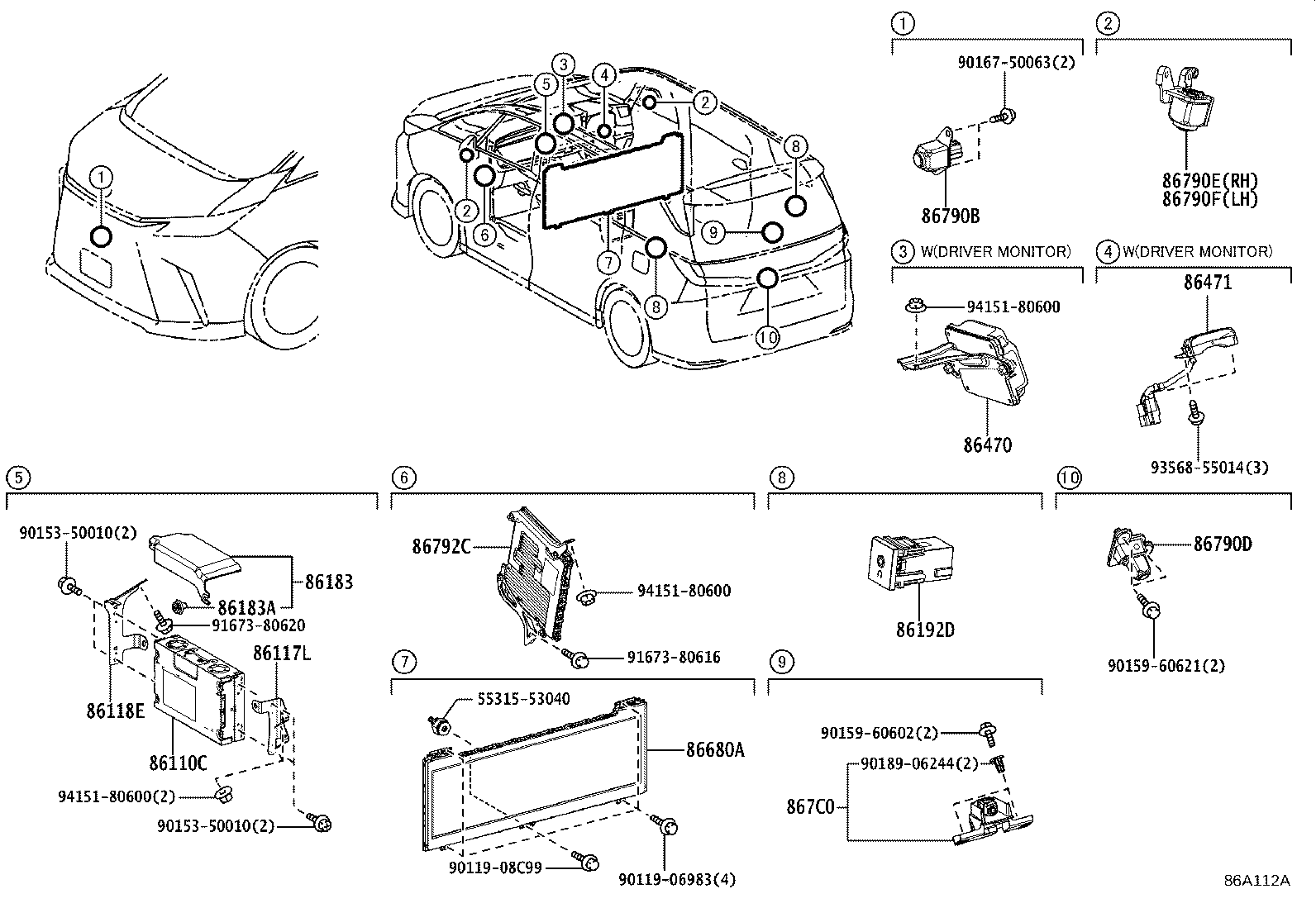 86192-60120 TERMINAL, HEADPHONE, LH product image