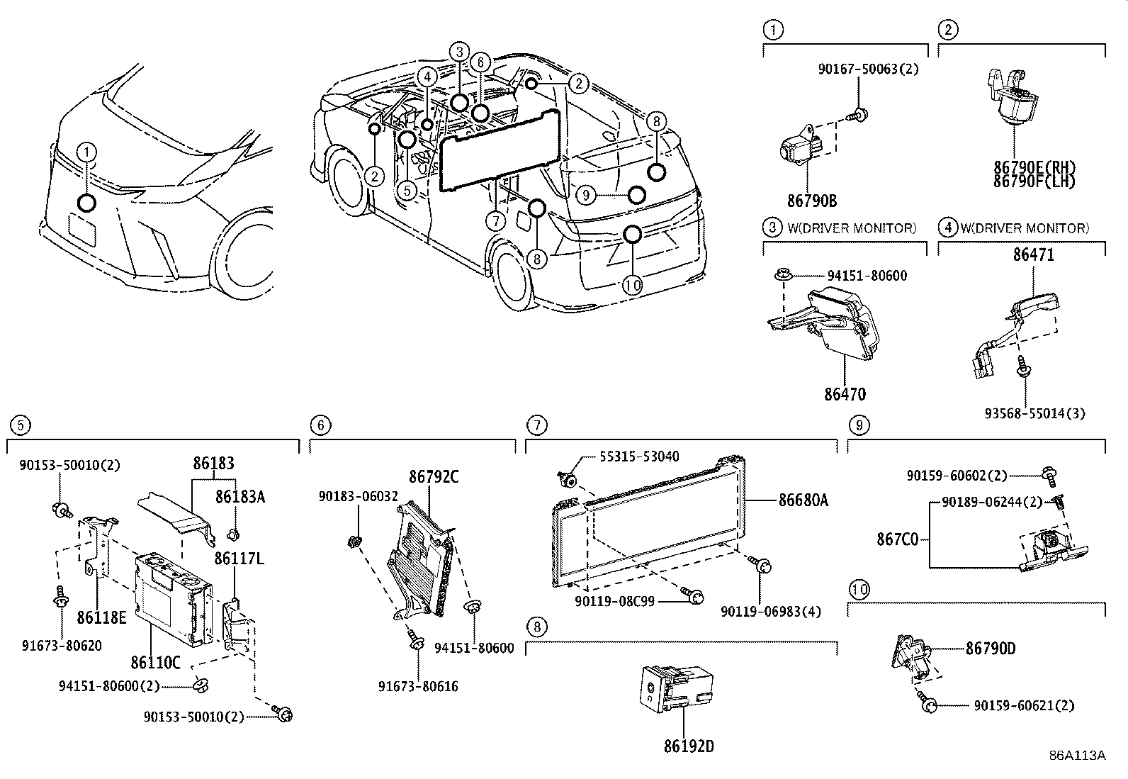 86192-60120 TERMINAL, HEADPHONE, LH product image