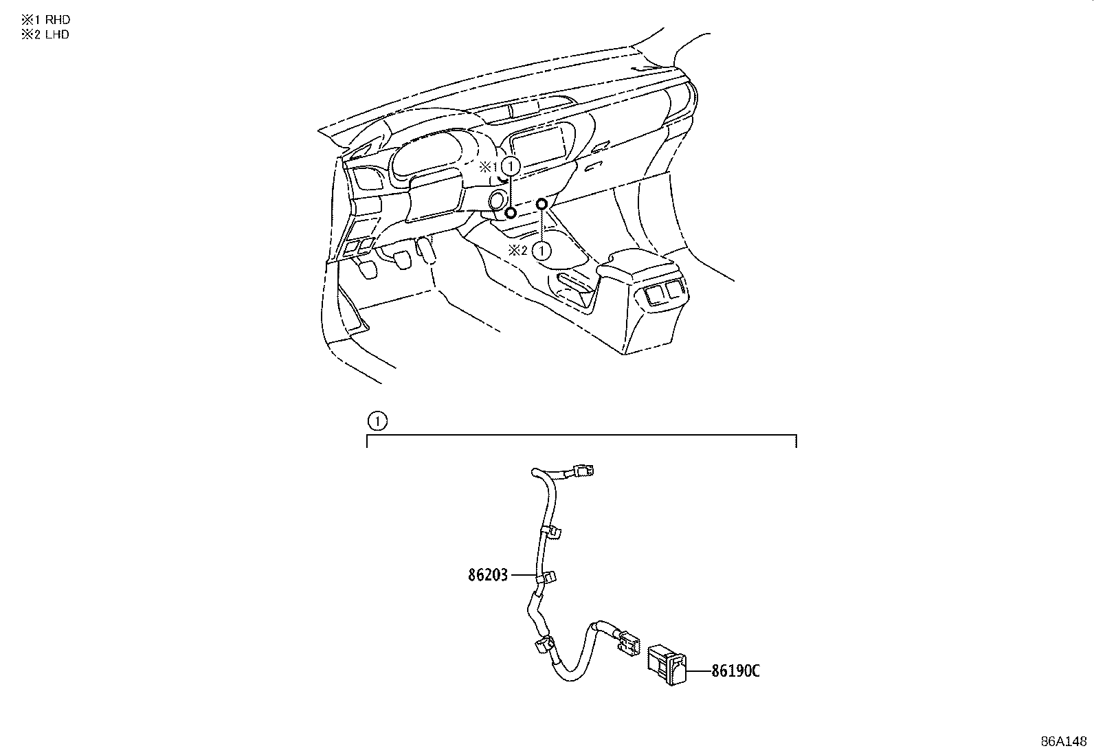 86203-0K110 WIRE, RADIO product image