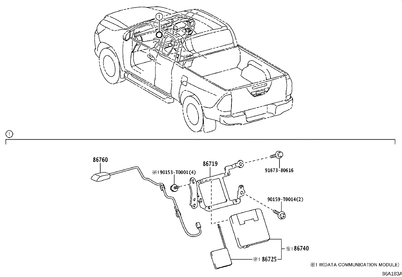 Toyota 86740-0K250 TRANSCEIVER ASSY, TELEPHONE