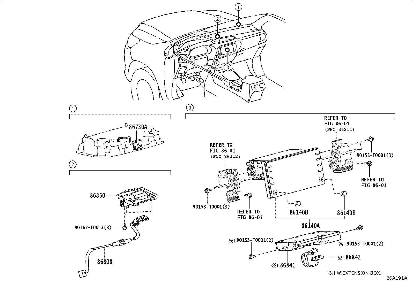 86880-0K080 ANTENNA ASSY, NAVIGATION product image