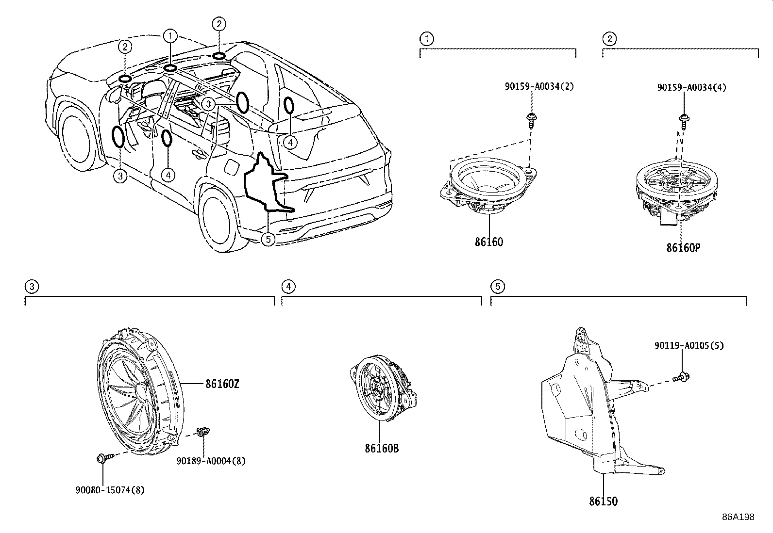 86150-48200 SPEAKER ASSY, W/BOX, NO.1 product image