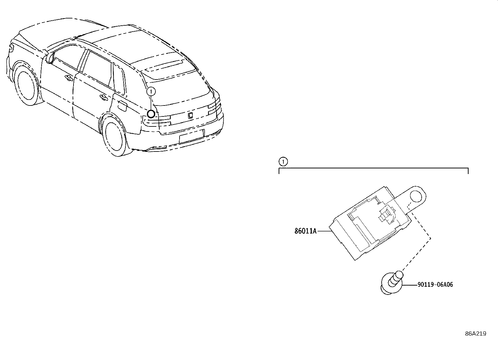 86285-40070 BRACKET, AMPLIFIER, NO.1 product image