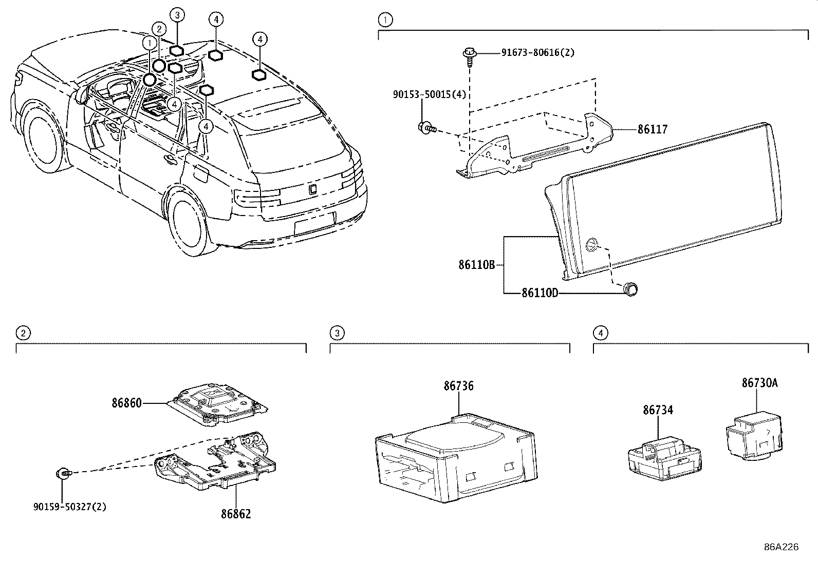 86110-40070 MULTI-DISPLAY ASSY product image
