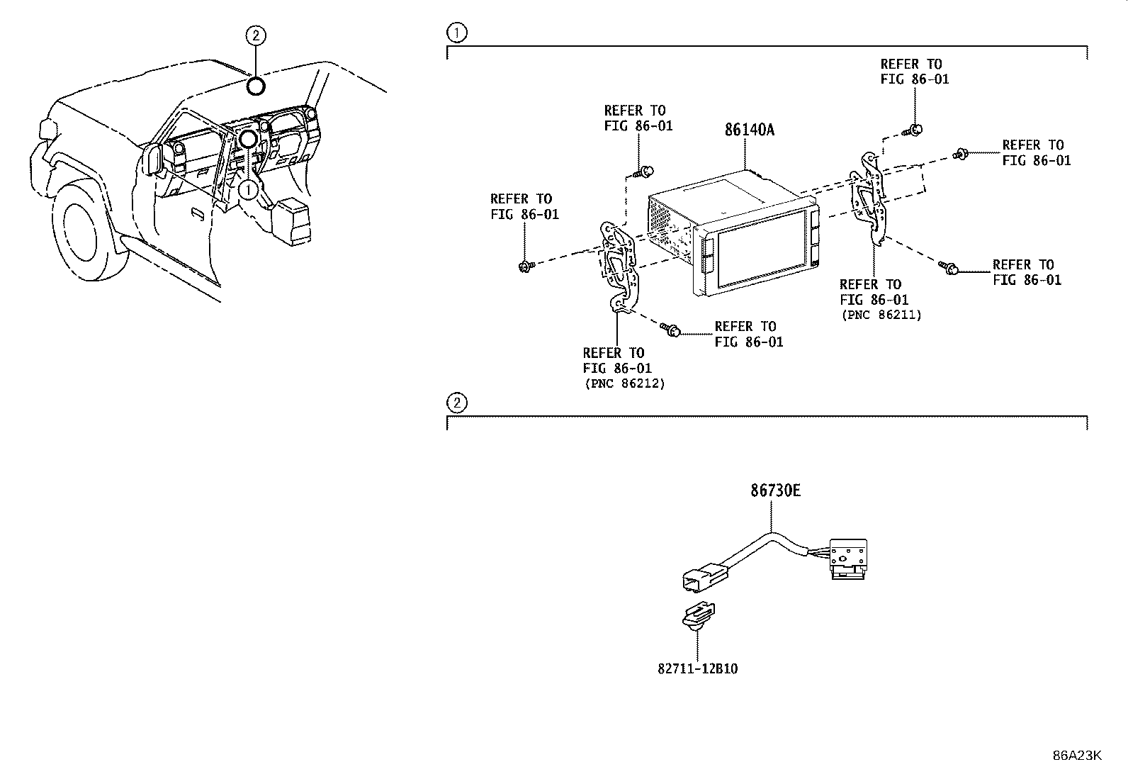 86140-60P60 RECEIVER ASSY, RADIO & DISPLAY product image