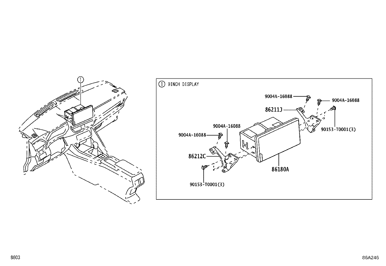 86212-BZ550 BRACKET, RADIO RECEIVER, NO.2 product image