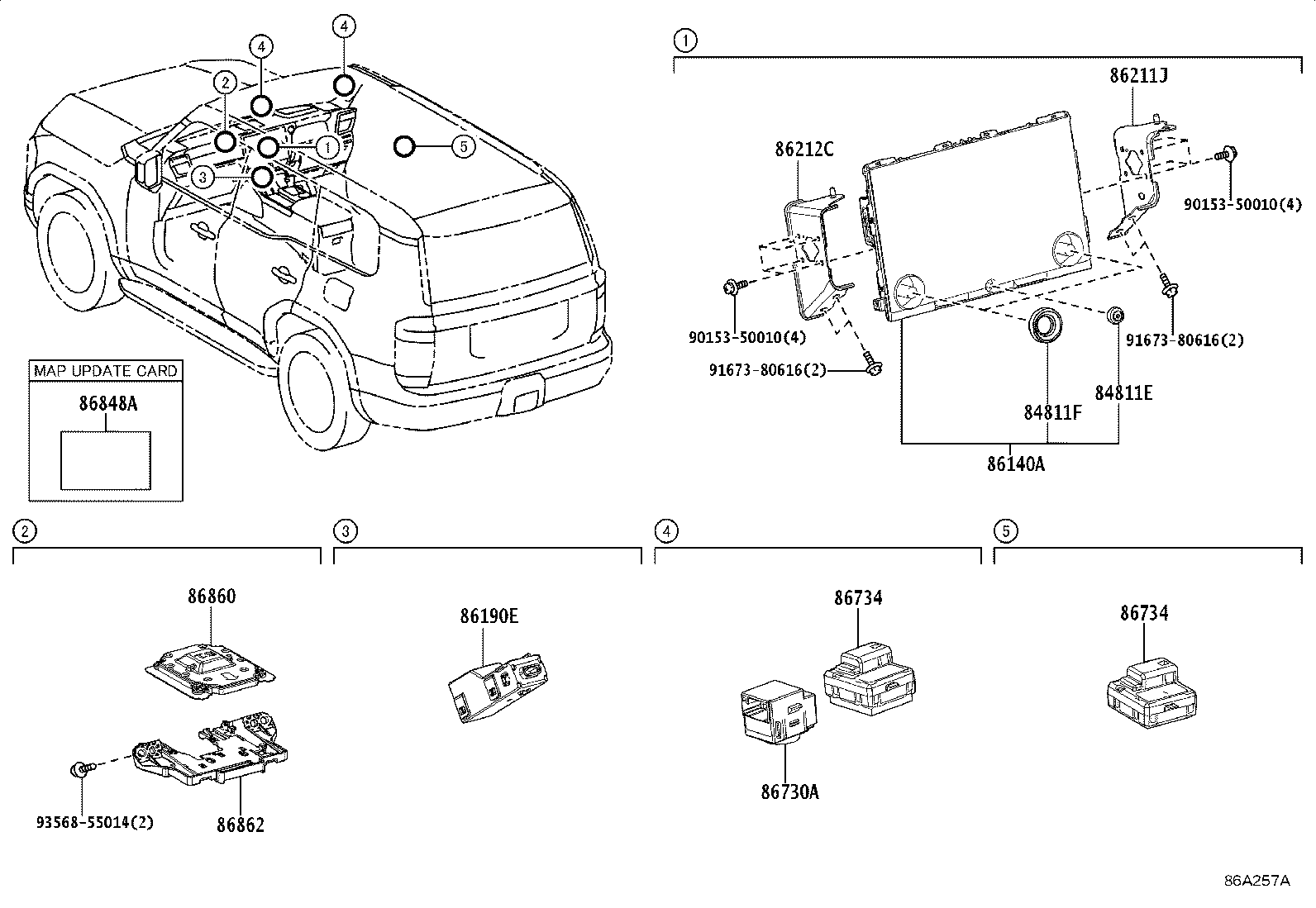 86212-60740 BRACKET, RADIO RECEIVER, NO.2 product image