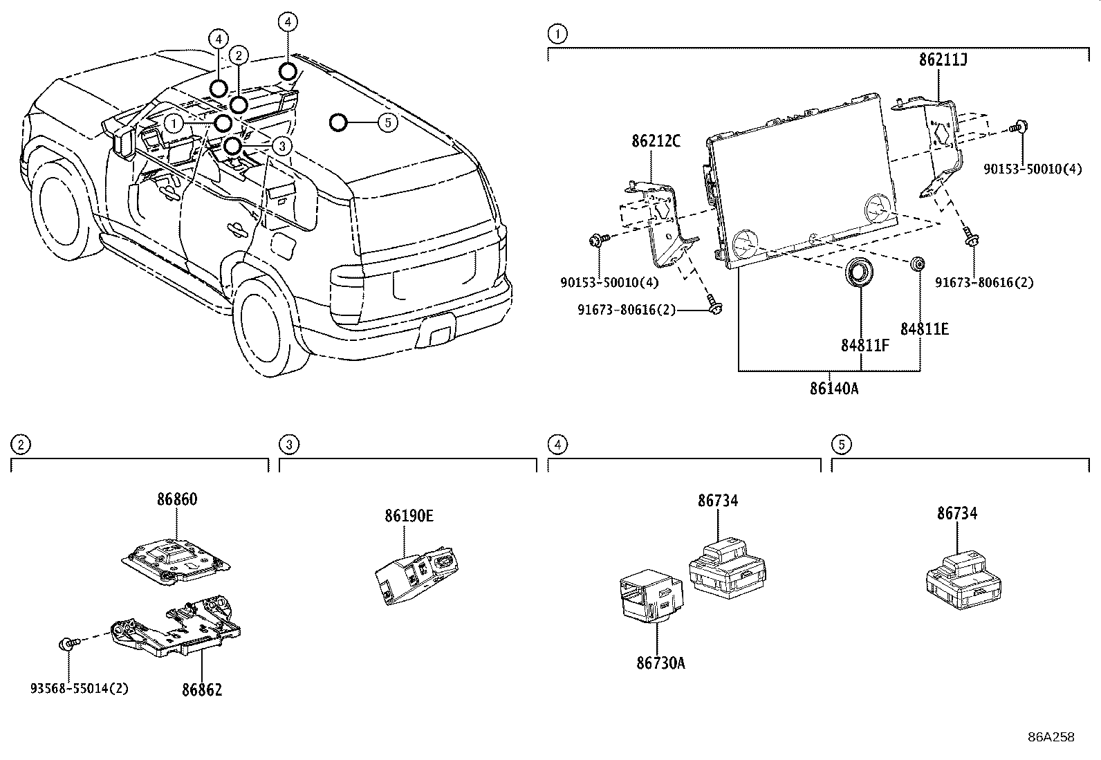 86100-60880 RECEIVER ASSY, RADIO & DISPLAY product image
