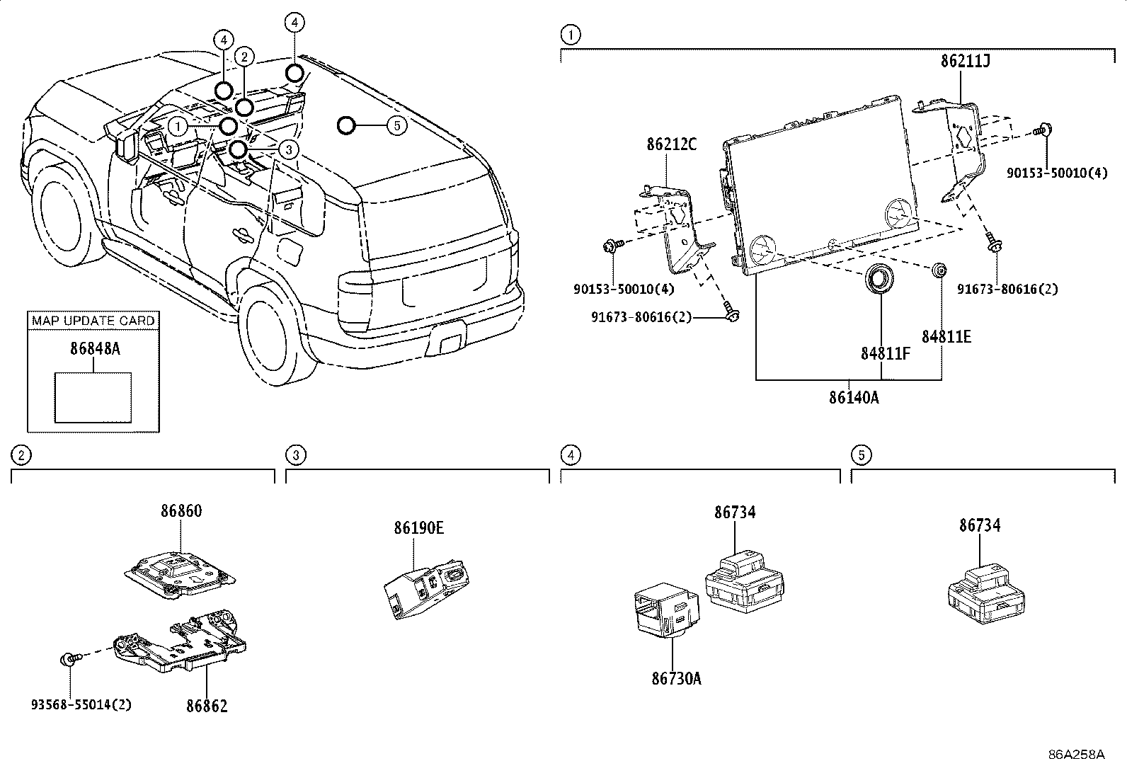 86212-60740 BRACKET, RADIO RECEIVER, NO.2 product image
